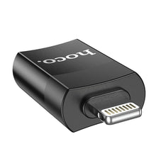 Заредете изображение във визуализатора на галерията – Hoco adaptor otg from usb a (female) to lightning 8-pin ua17 black