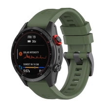 Заредете изображение във визуализатора на галерията – силиконова каишка за GARMIN FENIX 3 / 3HR / 5X / 6X / 6X Pro / 7X / 7X Pro dark зелен (4)