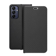 Заредете изображение във визуализатора на галерията – Калъф тип книга LUNA Carbon SAMSUNG A15 4G / A15 5G черен