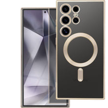 Заредете изображение във визуализатора на галерията – Гръб ELECTRO MAG COVER съвместим с MagSafe за SAMSUNG S24 Ultra златист