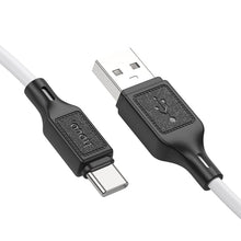 Заредете изображение във визуализатора на галерията – Кабел Hoco USB A to Type C 3A X90 1m бял