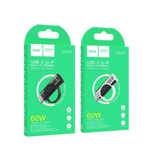 Заредете изображение във визуализатора на галерията – HOCO adapter Type C (male) to Lightning (female) with digital display 3A 60W UA32A black
