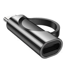Заредете изображение във визуализатора на галерията – HOCO adapter Type C (male) to Lightning (female) with digital display 3A 60W UA32A black