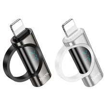 Заредете изображение във визуализатора на галерията – HOCO adapter Lightning (male) to Type C (female) with digital display 2,4A 27W UA32B black