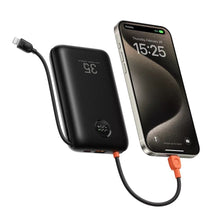 Заредете изображение във визуализатора на галерията – VEGER powerbank 20000 mAh with built-in cables Type C / Lightning PD QC3.0 35W K2 (W2068) black