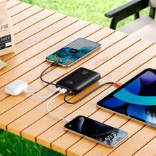 Заредете изображение във визуализатора на галерията – VEGER powerbank 20000 mAh with built-in cables Type C / Lightning PD QC3.0 35W K2 (W2068) black