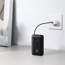 Заредете изображение във визуализатора на галерията – VEGER powerbank 20000 mAh with built-in cables Type C / Lightning PD QC3.0 35W K2 (W2068) black