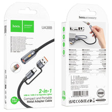 Заредете изображение във визуализатора на галерията – Кабел Hoco USB A / Type C to cigarete lighter UA38B 0,3 m черен