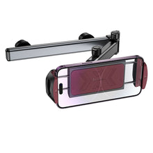 Заредете изображение във визуализатора на галерията – HOCO telescopic car holder for headrest (4,5" - 13") H69 black and red
