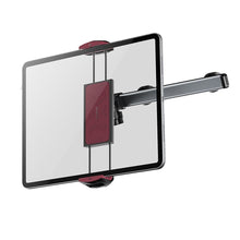 Заредете изображение във визуализатора на галерията – HOCO telescopic car holder for headrest (4,5" - 13") H69 black and red
