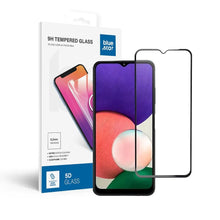 Заредете изображение във визуализатора на галерията – Стъклен протектор Blue Star - SAMSUNG A22 5G Full Face (full glue with frame/small size) - черен Стъклен протектор Blue Star