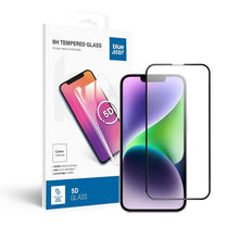 Заредете изображение във визуализатора на галерията – Стъклен протектор Blue Star - APP IPHONE 13/13 Pro/14/16e 5D Full Cover черен