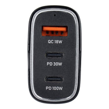 Заредете изображение във визуализатора на галерията – Зарядно за кола USB A + 2 x Type C PD QC3.0 3A 138W CC53-2C1A черно