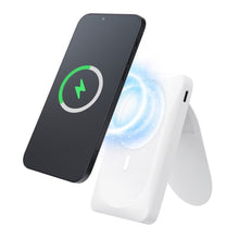 Заредете изображение във визуализатора на галерията – FORCELL F-ENERGY F10K2 MagStand преносима батерия, съвместима с MagSafe PD QC3.0 5A 20W 10 000 mAh бяла