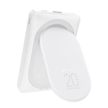 Заредете изображение във визуализатора на галерията – FORCELL F-ENERGY F10K2 MagStand преносима батерия, съвместима с MagSafe PD QC3.0 5A 20W 10 000 mAh бяла