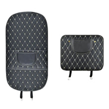 Заредете изображение във визуализатора на галерията – Protective leather mat for car seat anti-kick with organizer black