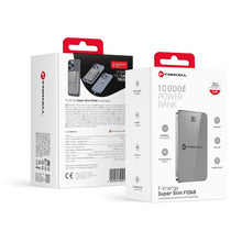 Заредете изображение във визуализатора на галерията – FORCELL F-ENERGY F10K8 Super Slim powerbank compatible with MagSafe PD3.0 QC4.0 15W 10000 mAh grey