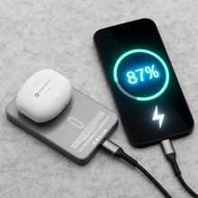 Заредете изображение във визуализатора на галерията – FORCELL F-ENERGY F10K8 Super Slim powerbank compatible with MagSafe PD3.0 QC4.0 15W 10000 mAh grey