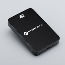 Заредете изображение във визуализатора на галерията – FORCELL F-ENERGY F10K8 Super Slim powerbank compatible with MagSafe PD3.0 QC4.0 15W 10000 mAh black