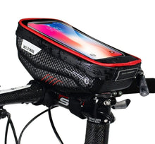 Заредете изображение във визуализатора на галерията – WILDMAN traveling bag for bike handlebars with zipper 1L (4 "- 7") E1 black
