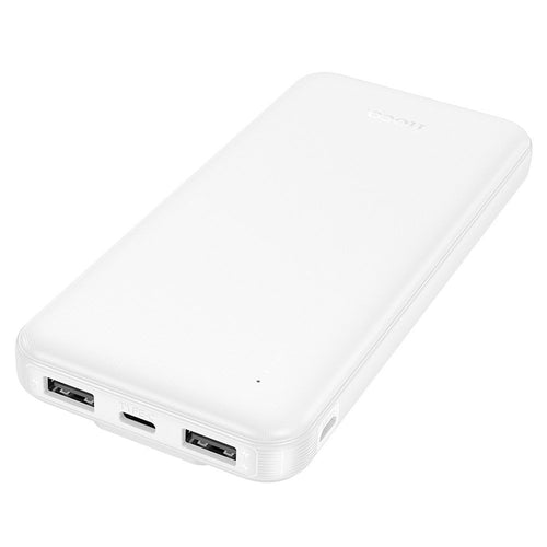 Power Bank HOCO - 10 000mAh with cables Type C + Lightning 8-pin J118 white