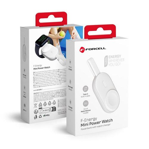 FORCELL Powerbank F-Energy Mini Power Watch 1200mAh white