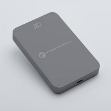 Заредете изображение във визуализатора на галерията – FORCELL F-ENERGY F10K8 Super Slim powerbank compatible with MagSafe PD3.0 QC4.0 15W 10000 mAh black