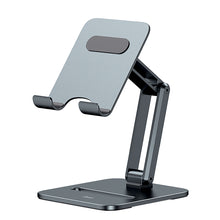 Заредете изображение във визуализатора на галерията – Baseus Desktop Biaxial Foldable metal tablet stand gray (LUSZ000113)
