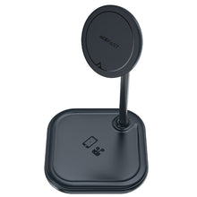 Заредете изображение във визуализатора на галерията – Acefast 15W Qi Wireless Charger for iPhone (with MagSafe) and Apple AirPods Stand Holder Magnetic Holder Gray (E6 gray) - TopMag
