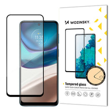Заредете изображение във визуализатора на галерията – Wozinsky Super Durable Full Glue Tempered Glass Full Screen With Frame Case Friendly Motorola Moto G42 Black - TopMag
