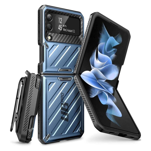 Supcase Unicorn Beetle Pro case for Samsung Galaxy Z Flip 4 blue - TopMag