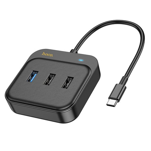 HOCO adapter HUB 5in1 Type C to HDTV+USB3.0+USB2.0*2+PD100W Multiport 0,2m HB36 black