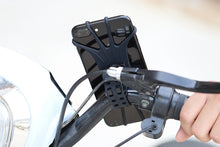 Заредете изображение във визуализатора на галерията – Swivel silicone bike holder with replaceable head - black
