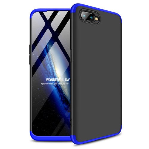 GKK 360 Protection Case Front and Back Case Full Body Cover Oppo RX17 Neo black-blue - TopMag