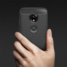 Заредете изображение във визуализатора на галерията – Carbon Case Flexible Cover TPU Case for Motorola Moto G7 Play black - TopMag
