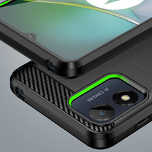 Заредете изображение във визуализатора на галерията – Carbon Case for Motorola Moto E13 flexible silicone carbon cover black
