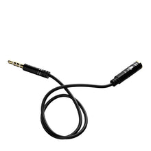 Заредете изображение във визуализатора на галерията – Dudao 4 poles cable AUX extension cord for headphones with microphone 3.5 mm mini jack black - TopMag
