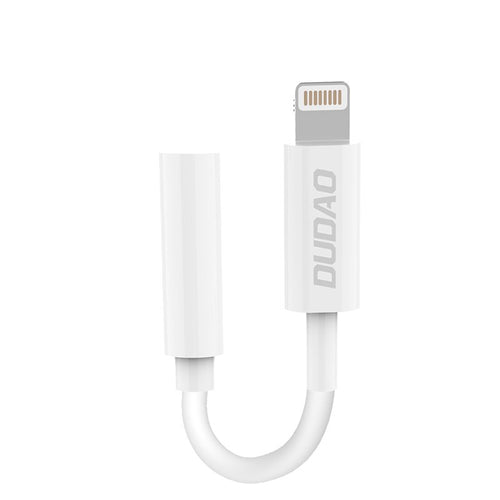 Dudao audio adapter headphone adapter Lightning to mini jack 3.5mm white (L16i white) - TopMag