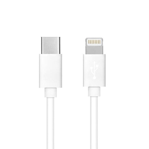 Кабел type c към iphone lightning 8-pin power delivery pd18w 2a c973 бял 1 метър - TopMag