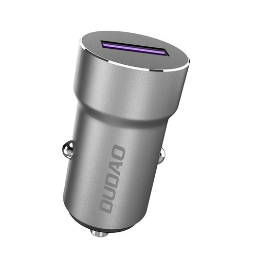 Dudao Fast USB Cigarette Lighter Car Charger 5 A 22.5 W Quick Charge 3.0 VOOC Gray (R4Pro Upgrade gray) - TopMag