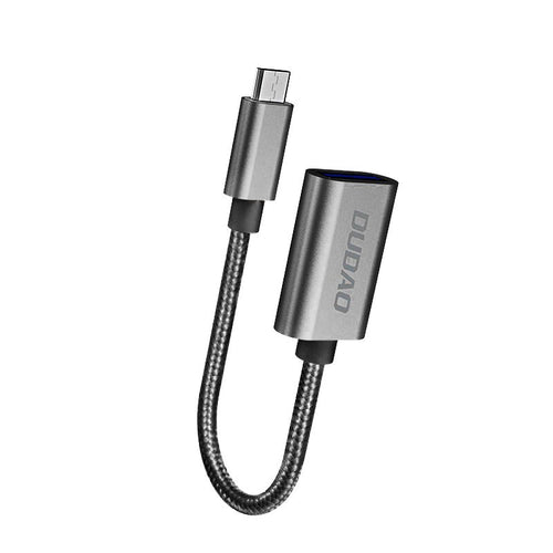 Dudao adapter cable OTG USB 2.0 to micro USB gray (L15M) - TopMag