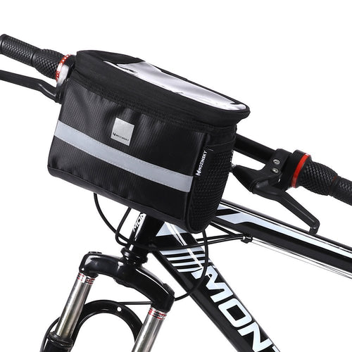 Wozinsky bike handlebar bag with phone case 2l black (WBB12BK) - TopMag