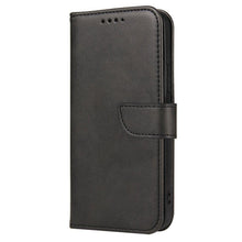 Заредете изображение във визуализатора на галерията – Magnet Case elegant bookcase type case with kickstand for Huawei P40 Lite 5G / Huawei Nova 7 SE black - TopMag
