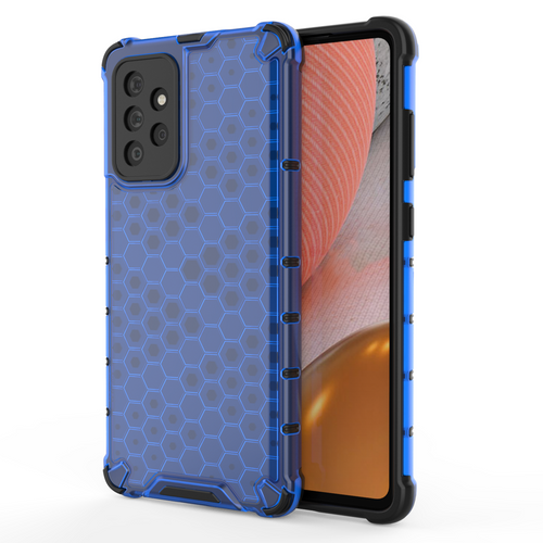 Honeycomb Case armor cover with TPU Bumper for Samsung Galaxy A72 4G blue - TopMag
