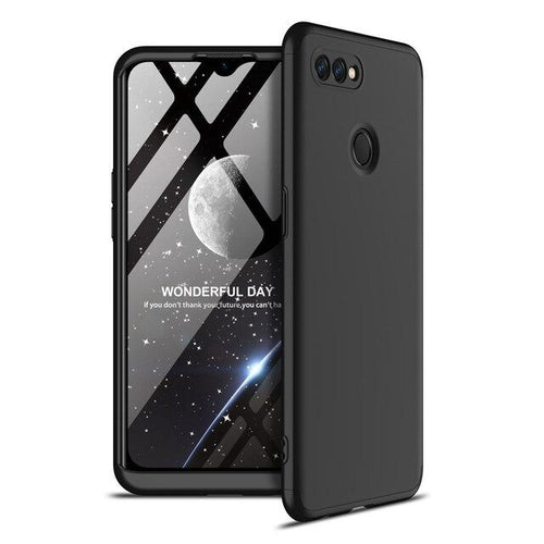 GKK 360 Protection Case Front and Back Case Full Body Cover Oppo A12 / A5s / A7 black - TopMag