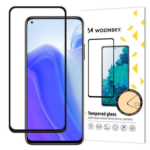 Wozinsky Tempered Glass Full Glue Super Tough Screen Protector Full Coveraged with Frame Case Friendly for Xiaomi Redmi Note 9T 5G / Redmi Note 9 5G black - TopMag