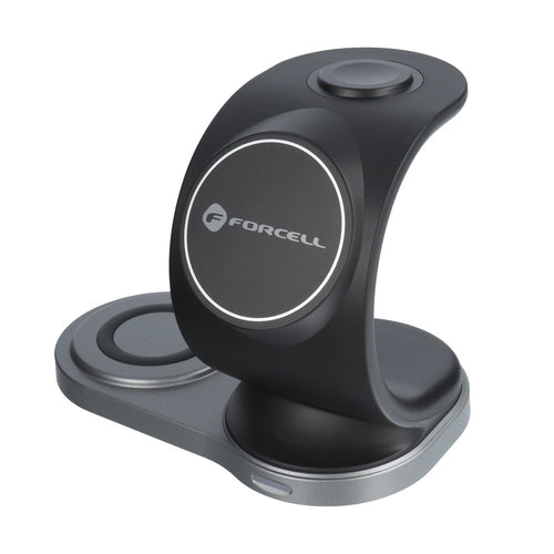 FORCELL wireless charger Qi 3in1 15W FORCELL Sail Mag Charger working with MagSafe black
