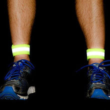 Заредете изображение във визуализатора на галерията – Reflective strap armband for bike running jogging velcro 4cm yellow - TopMag

