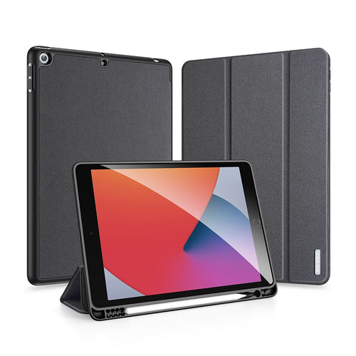 DUX DUCIS Domo Tablet Cover with Multi-angle Stand and Smart Sleep Function for iPad 10.2 2021 / iPad 10.2'' 2020 / iPad 10.2'' 2019 black - TopMag