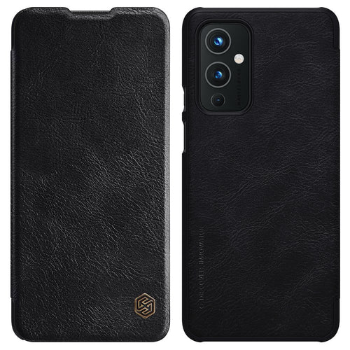 Nillkin Qin original leather case cover for OnePlus 9 black - TopMag